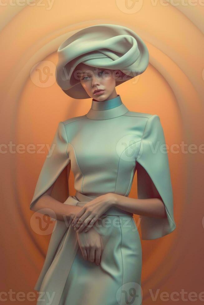 Ai Generative Photo portrait of a fashion women