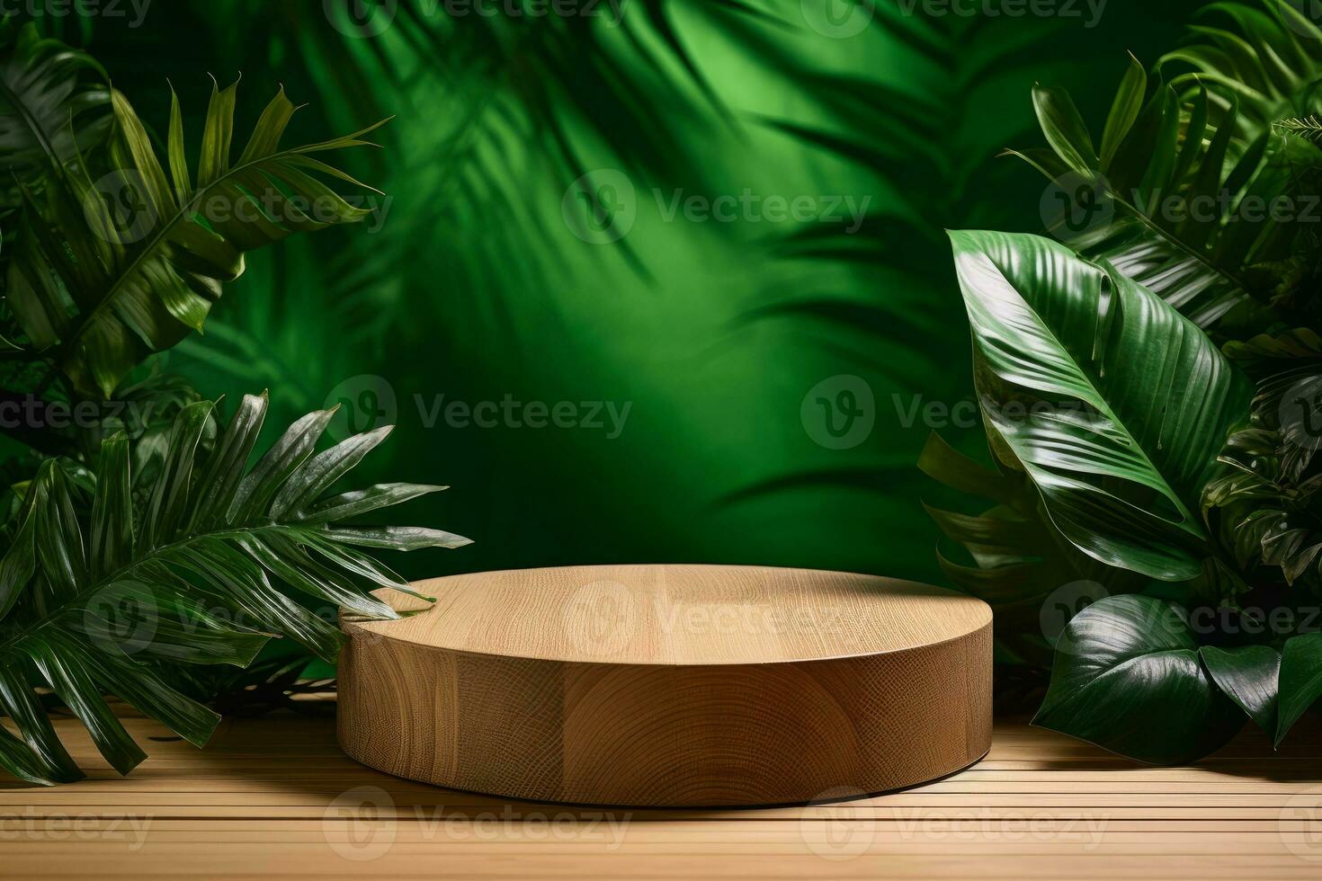 Ai Generative Photo of a podium on the beach for product presentation