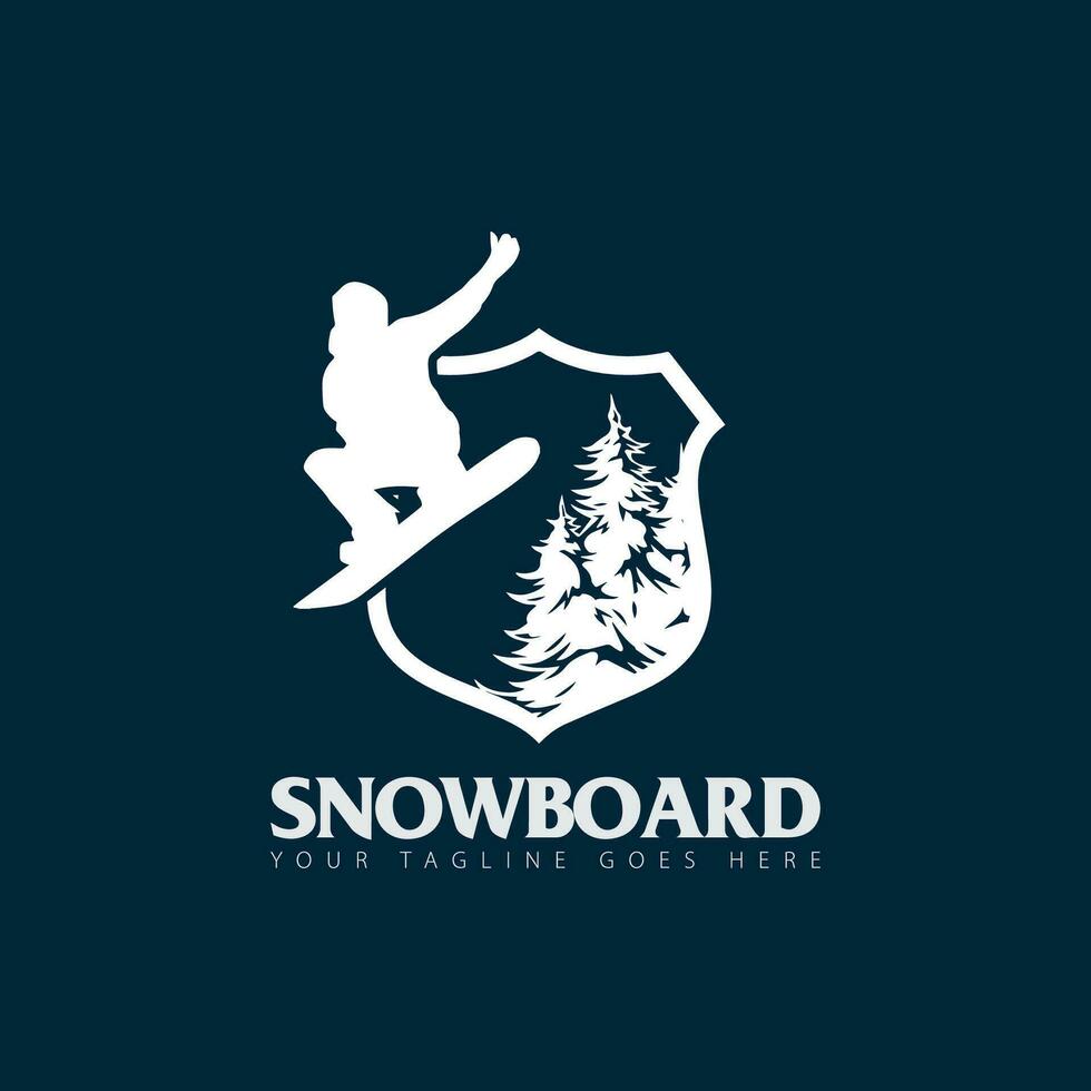 tabla de snowboard logo vector