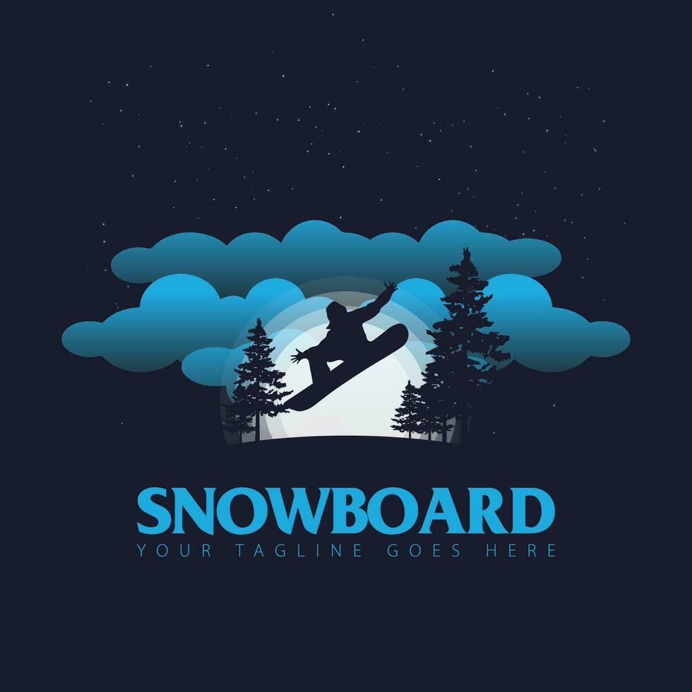 snowboard logo vector