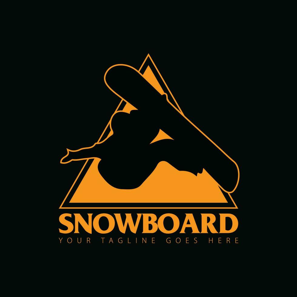 tabla de snowboard logo vector