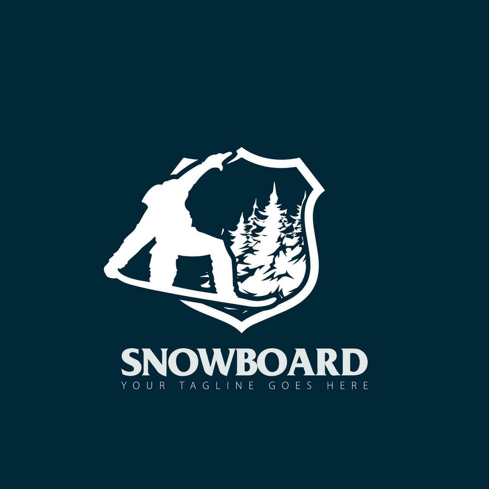 snowboard logo vector