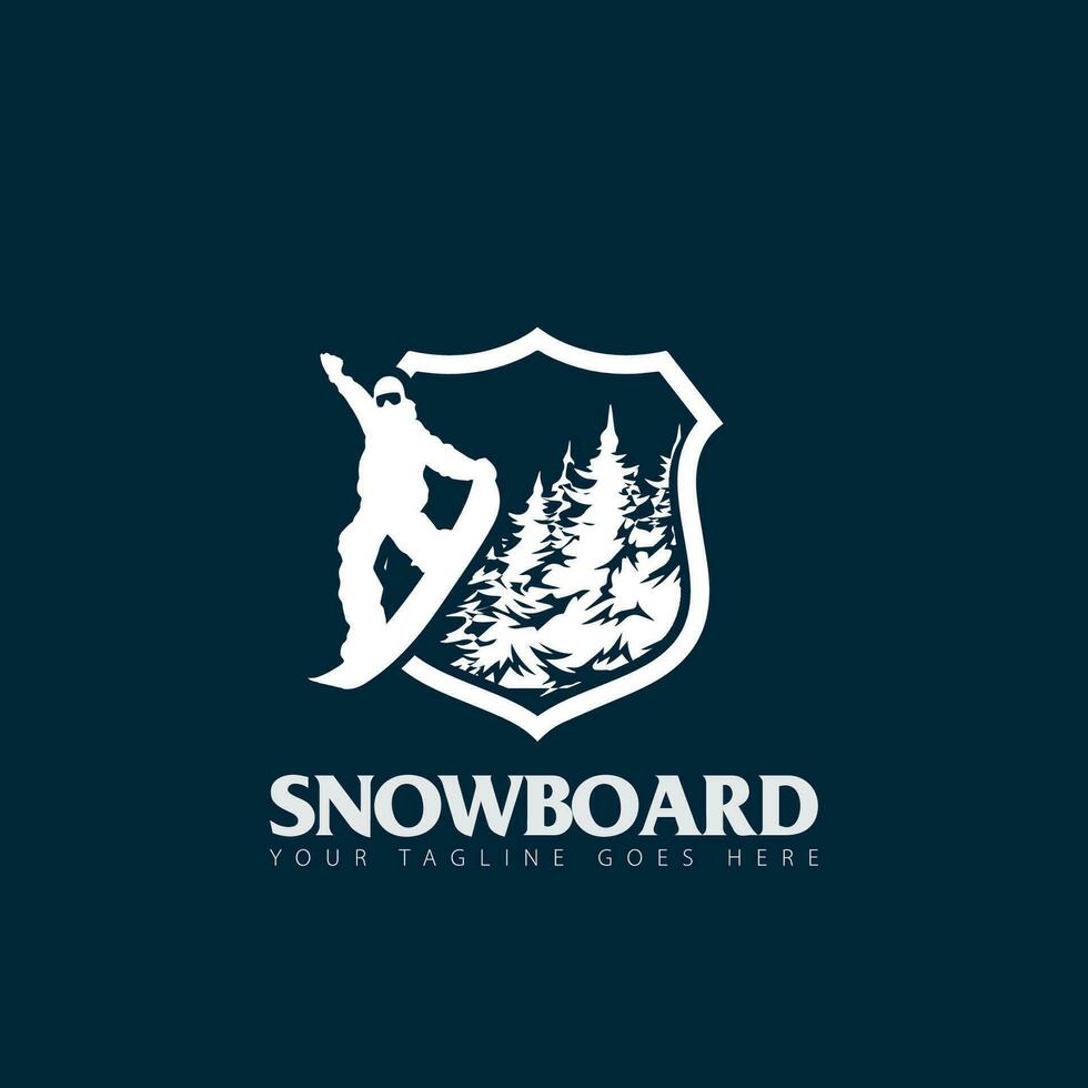 tabla de snowboard logo vector