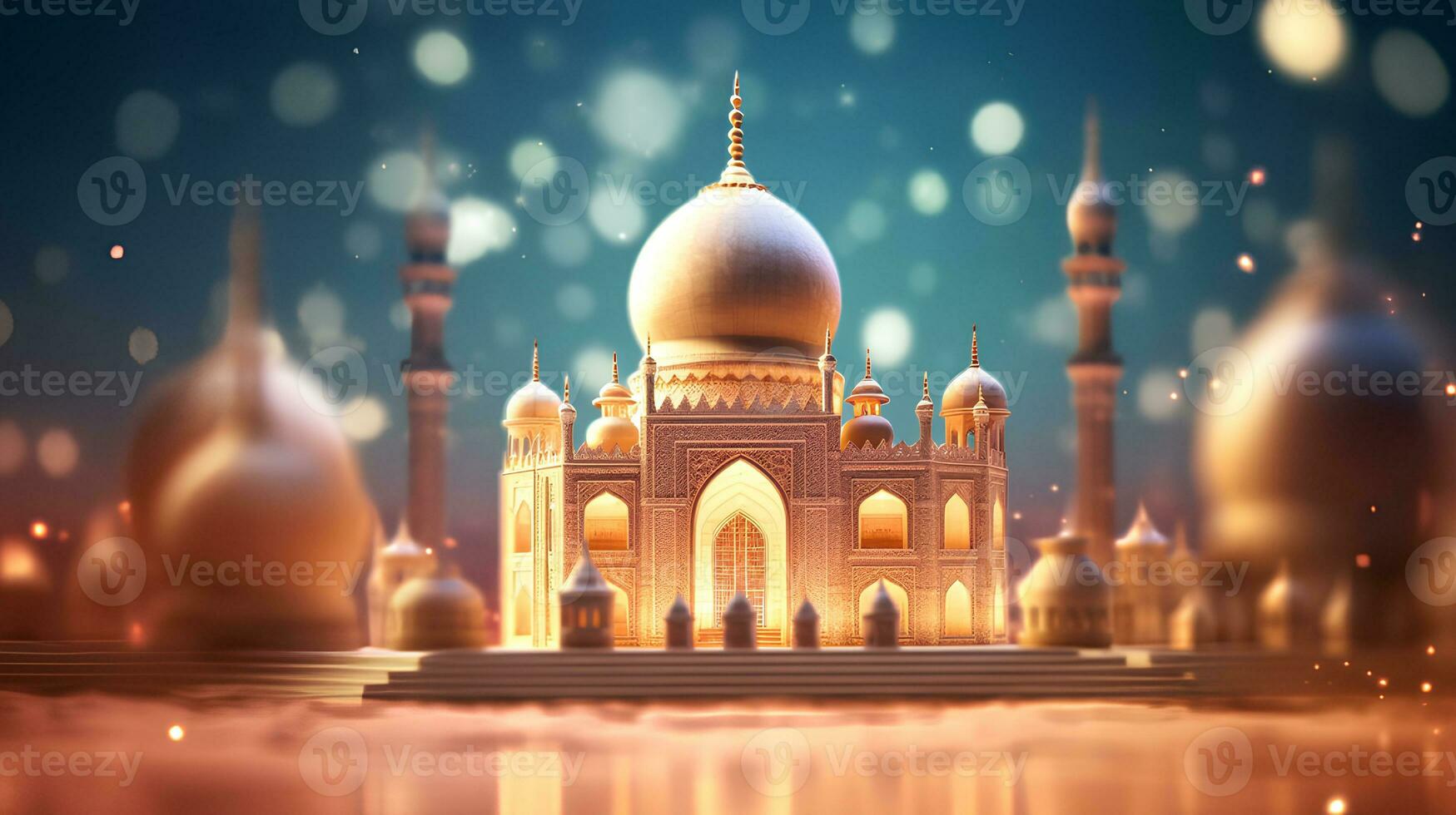 Happy Eid Al-Adha background images made with Generative AI photo