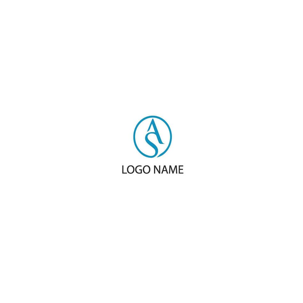 como logo. como monograma logo. como letra logo diseño vector ilustración modelo. como logo vector. creativo letra como logo. letra como logo concepto