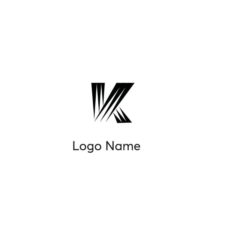 Letter K logo design in a modern geometric style. initial letter K. K Monogram logo design modern elegant luxury concept vector