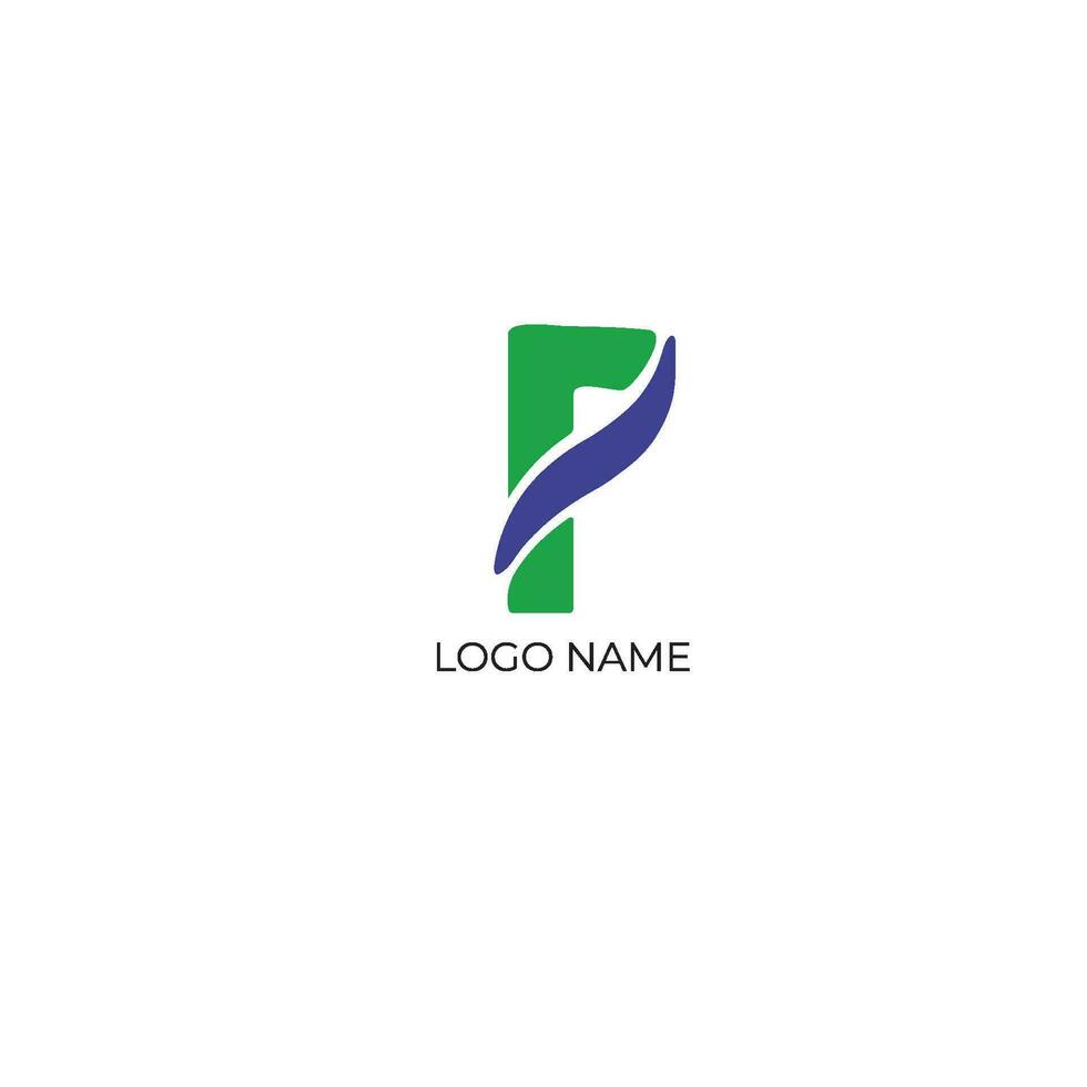 Letter P Monogram Logo Design Minimal vector
