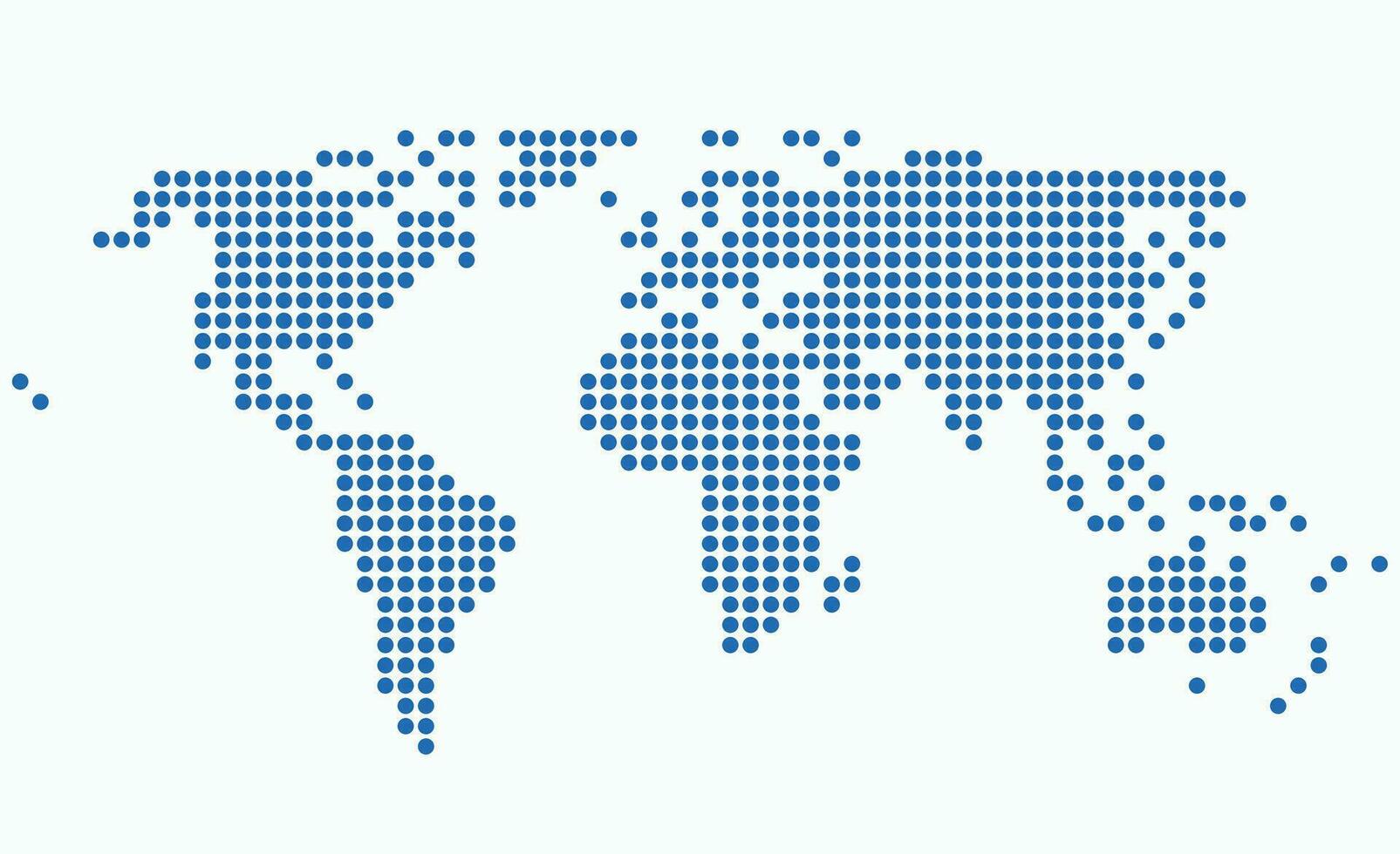 Circle shape world map on white background. vector