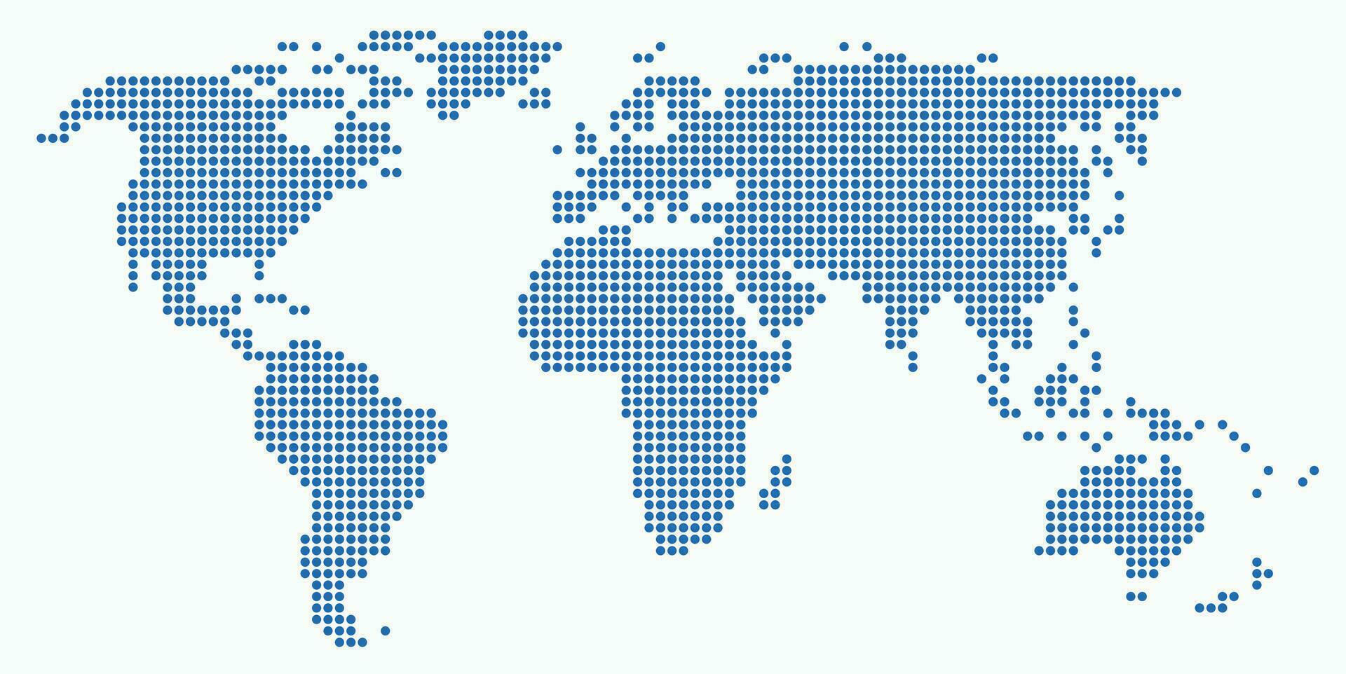 Circle shape world map on white background. vector