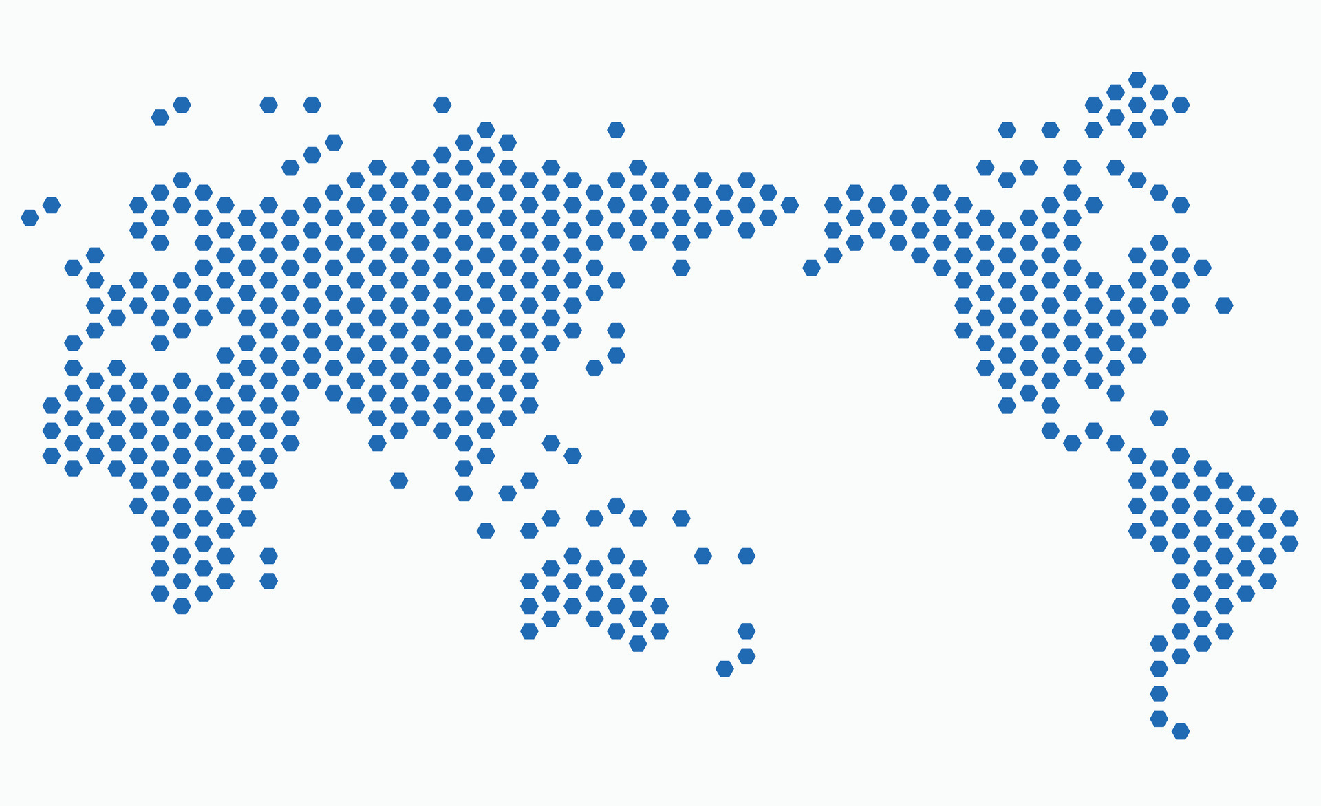 Hexagon shape world map on white background. 30521789 Vector Art at ...
