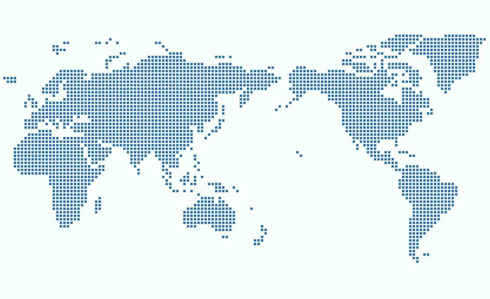 Square shape world map on white background. vector