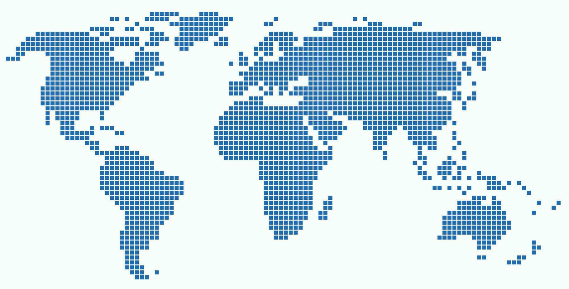 Square shape world map on white background. vector