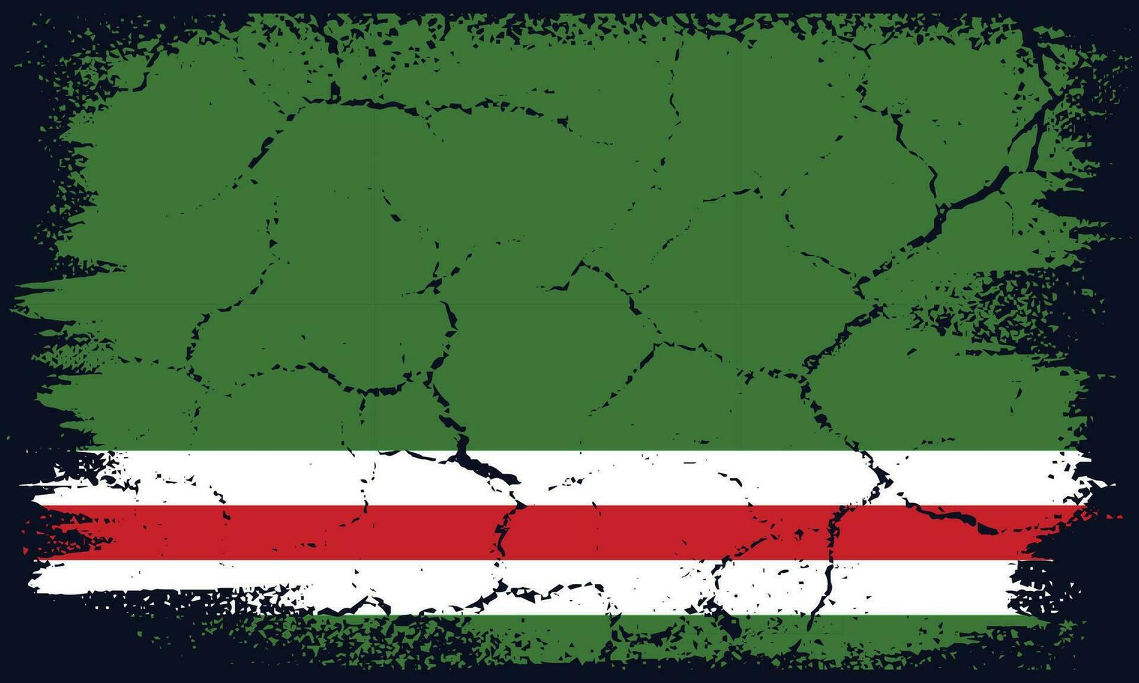 Flat Design Grunge Chechen Republic of Ichkeria Flag Background vector