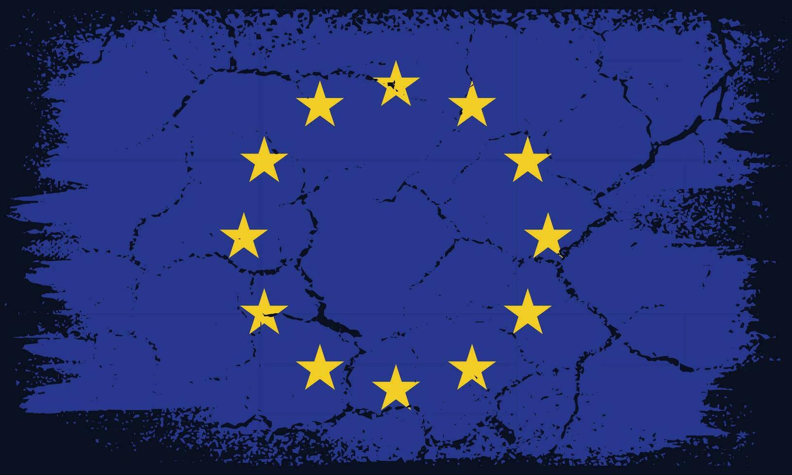 plano diseño grunge europeo Unión bandera antecedentes vector