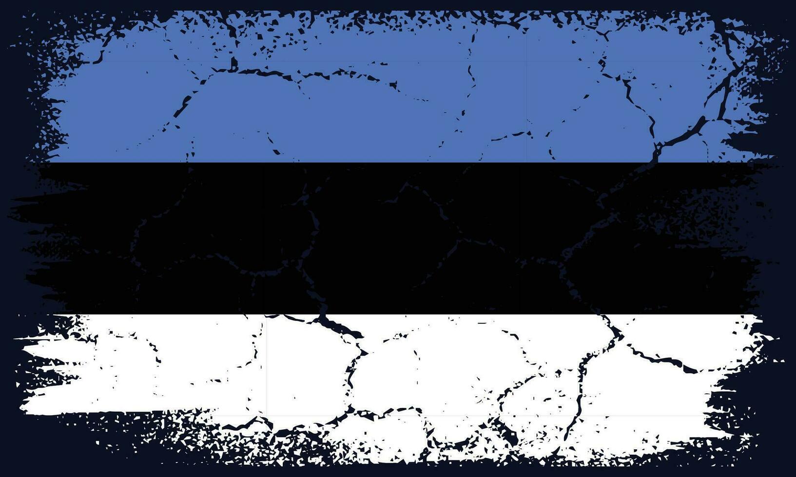 Flat Design Grunge Estonia Flag Background vector