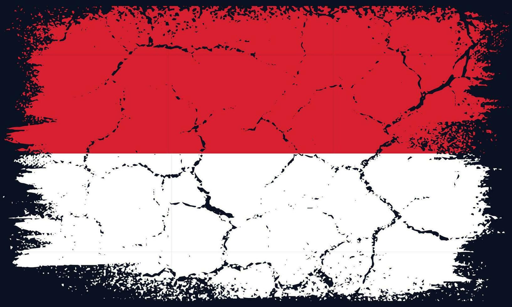 Grunge Flag of Monaco vector