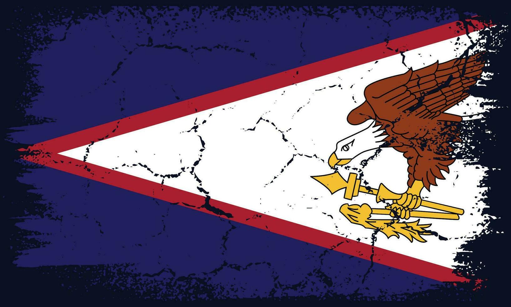 Flat Design Grunge American Samoa Flag Background vector
