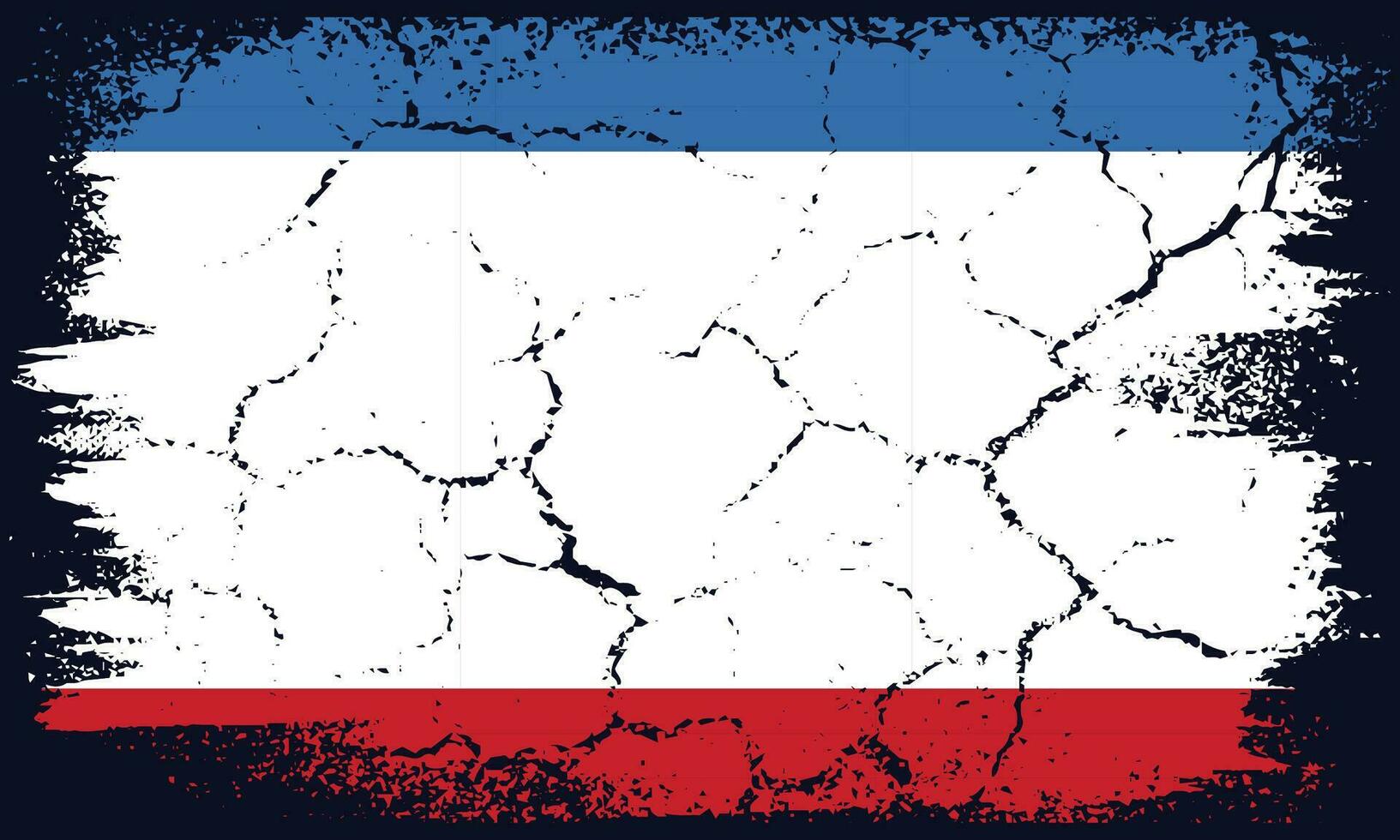 Flat Design Grunge Crimea Flag Background vector