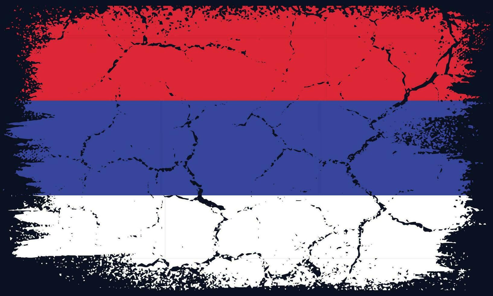 Flat Design Grunge Republika Srpska Flag Background vector