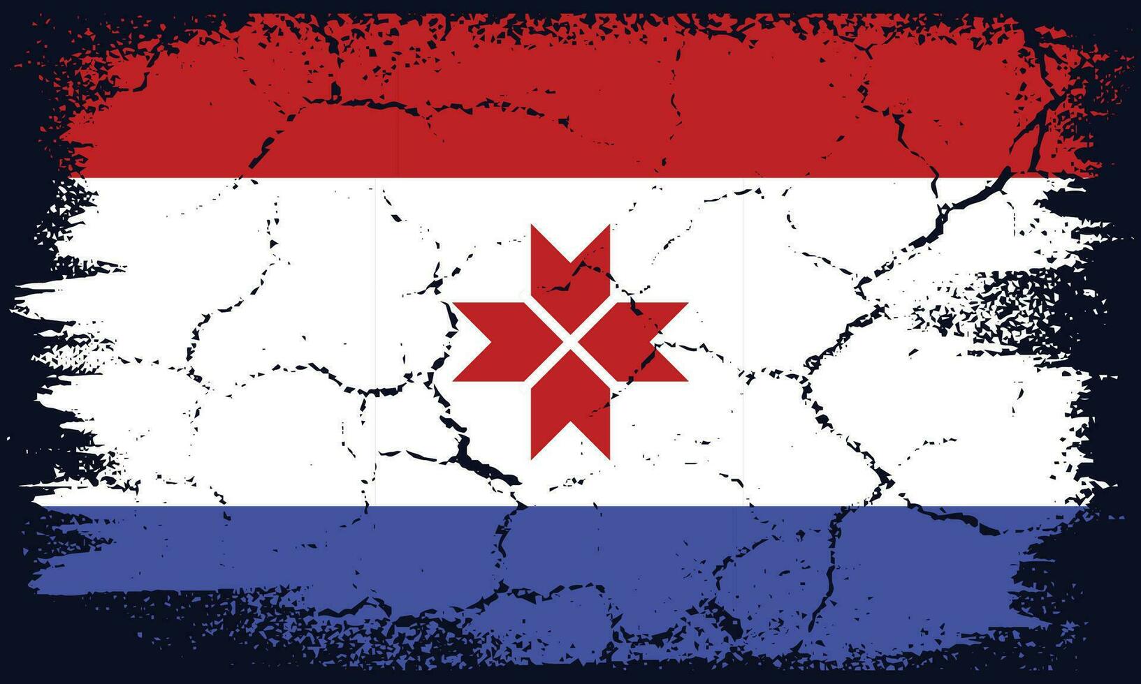 Flat Design Grunge Mordovia Flag Background vector