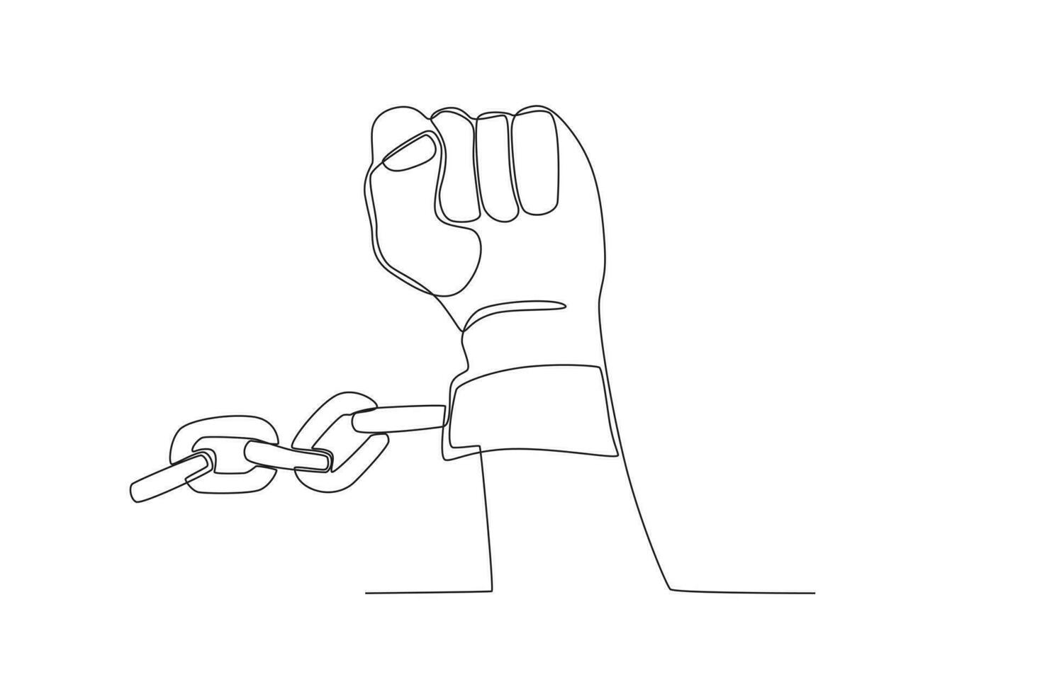 A fist hand in handcuffs vector