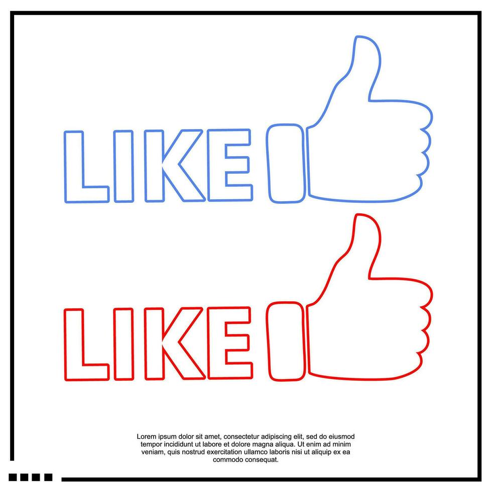 like icon for social media vector