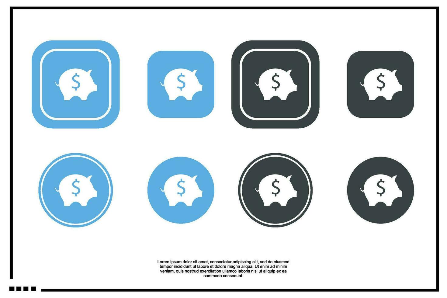 piggy bank icon or logo vector