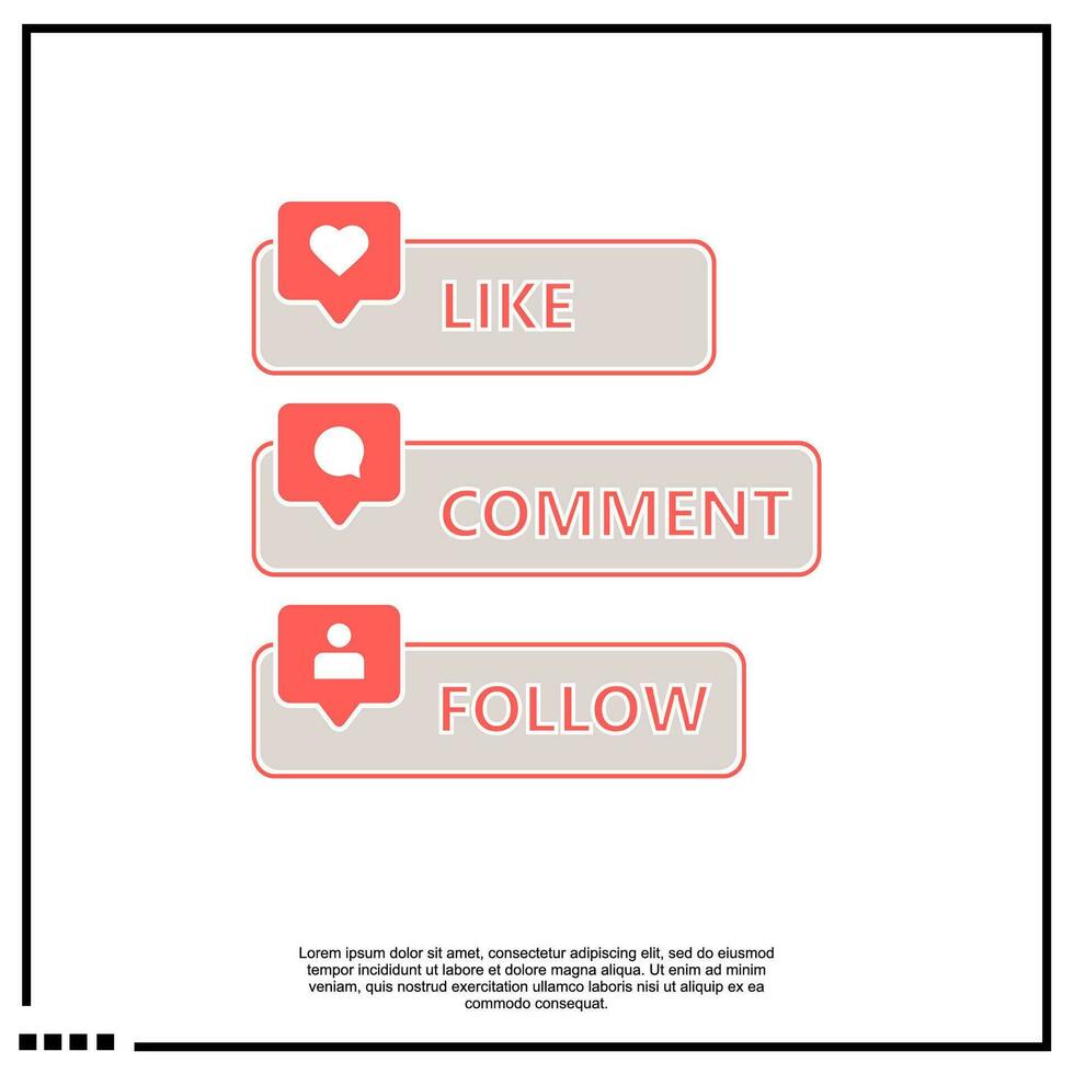 like, share and subcribe vector
