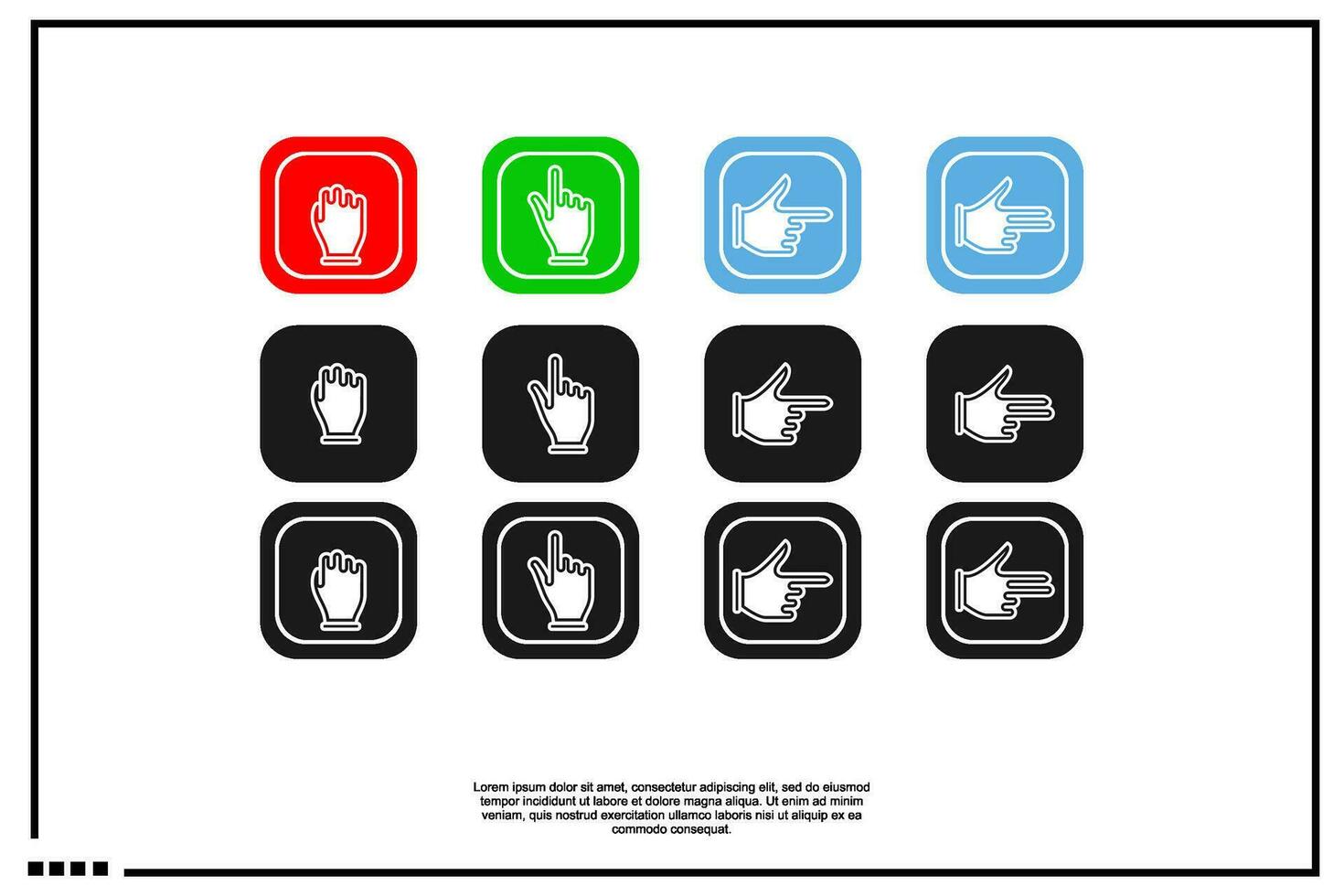 hand icon or logo vector