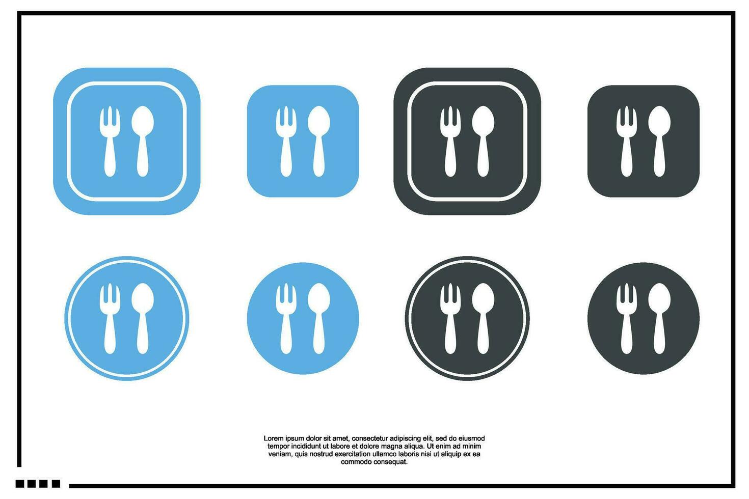 spon and fork icon vector