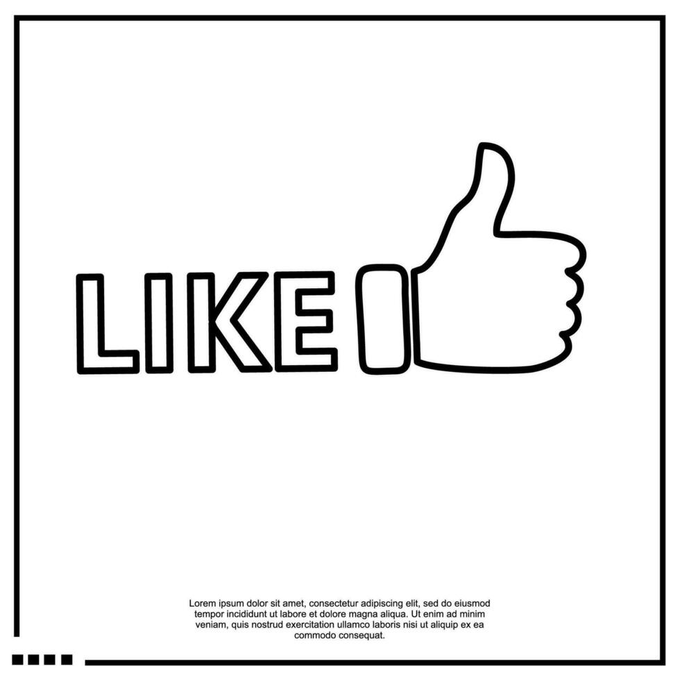 like icon for social media vector