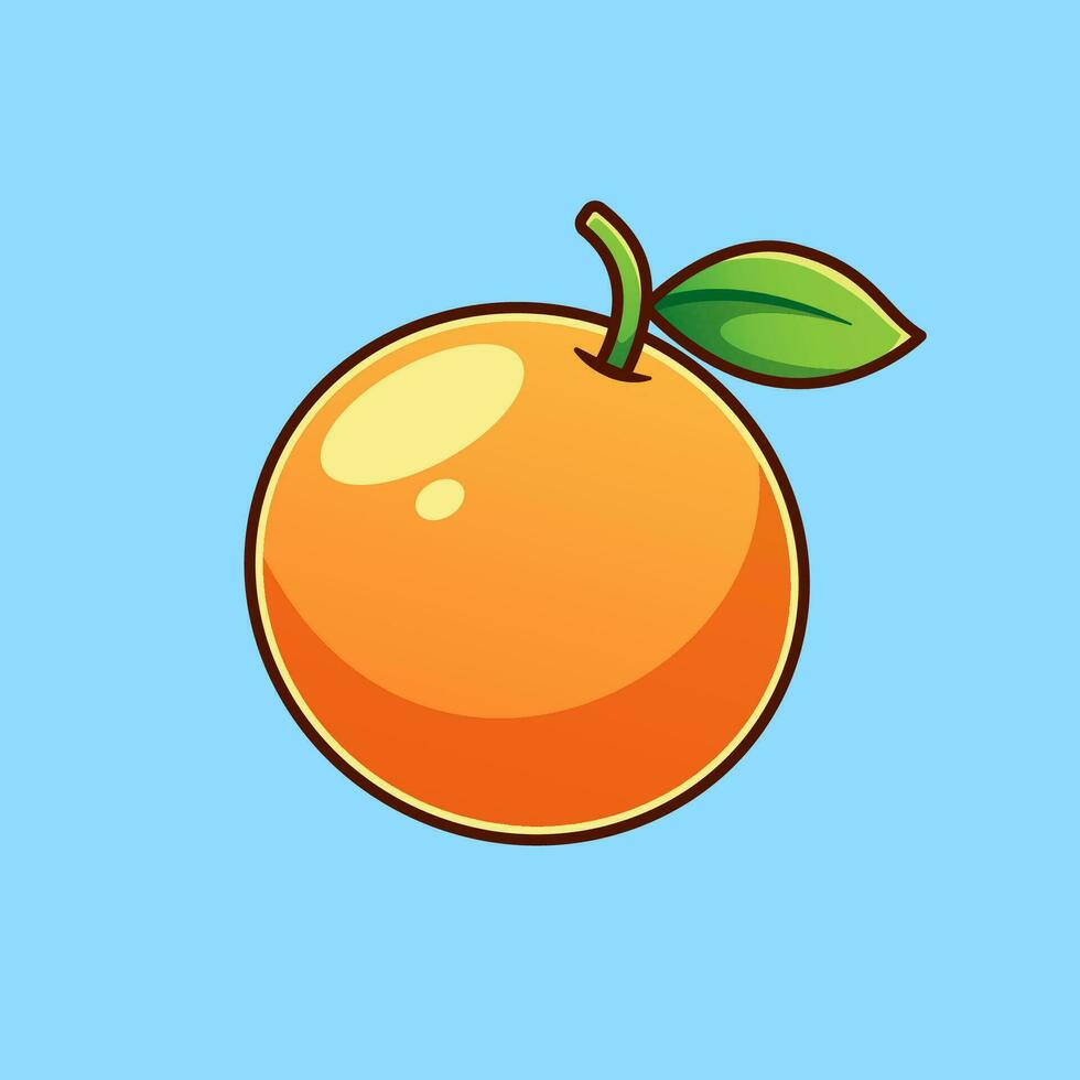 dulce naranja. adecuado para decoración, pegatina, icono y otro. vector