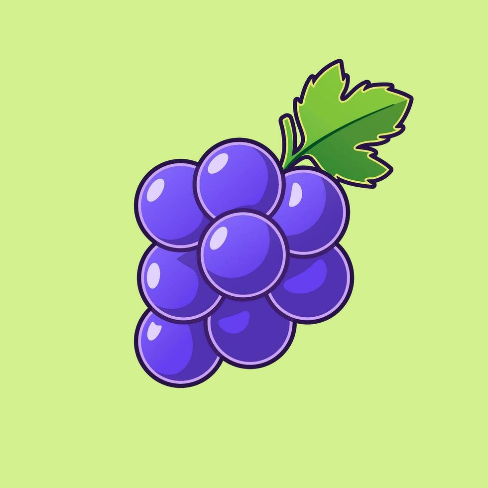dulce uva. adecuado para decoración, pegatina, icono y otro. vector