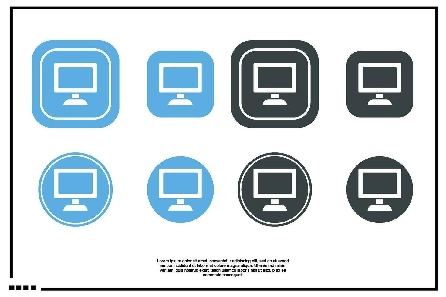 monitor icon or logo vector