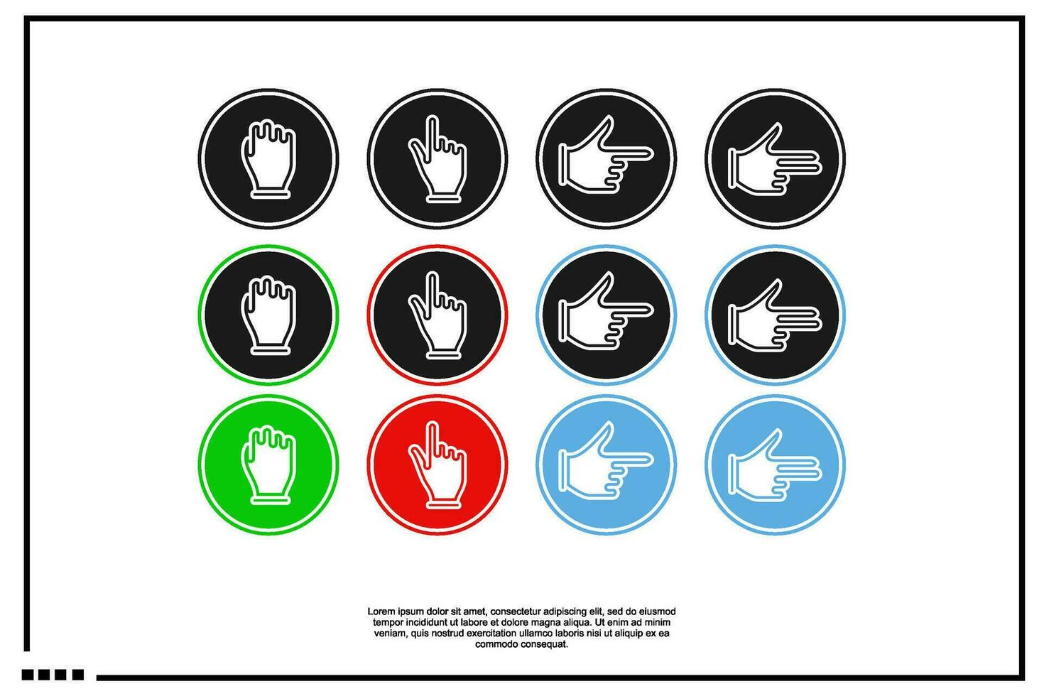 hand icon or logo vector