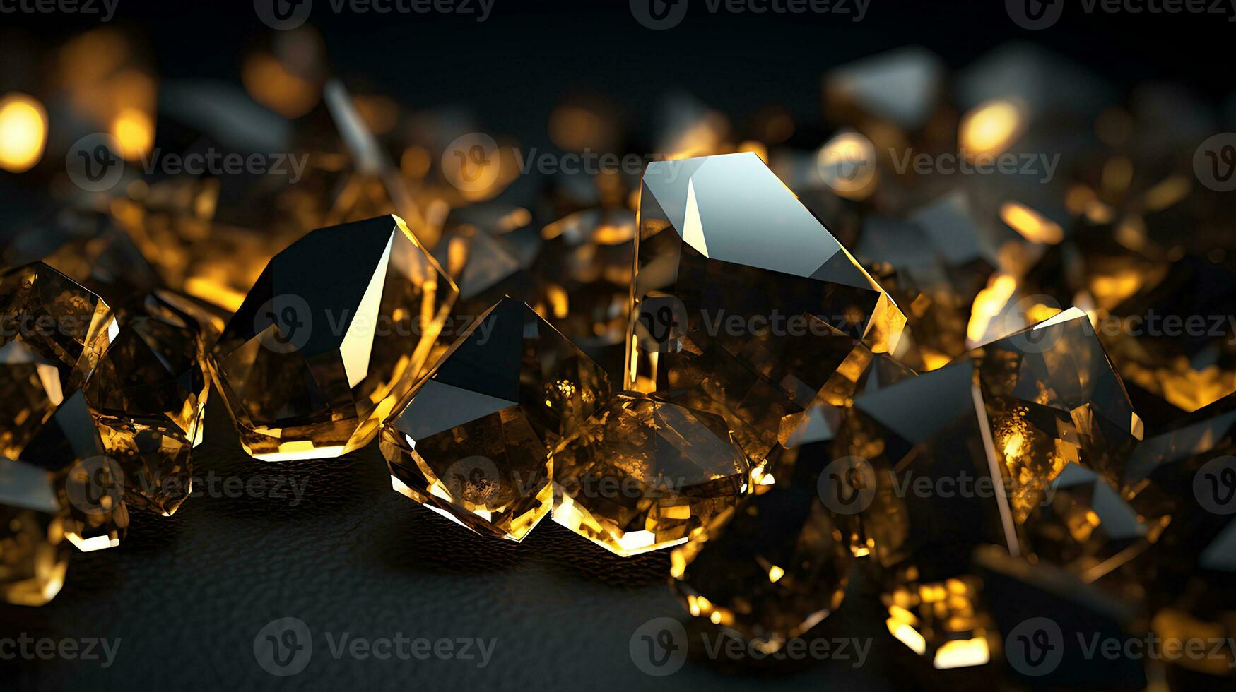 Beautifull golden and black abstract cristaled 3d background image photo