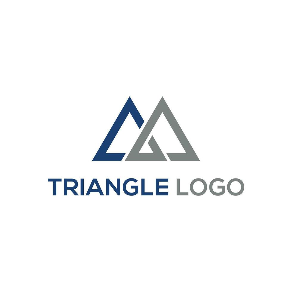 triangle logo simple and clean design vector