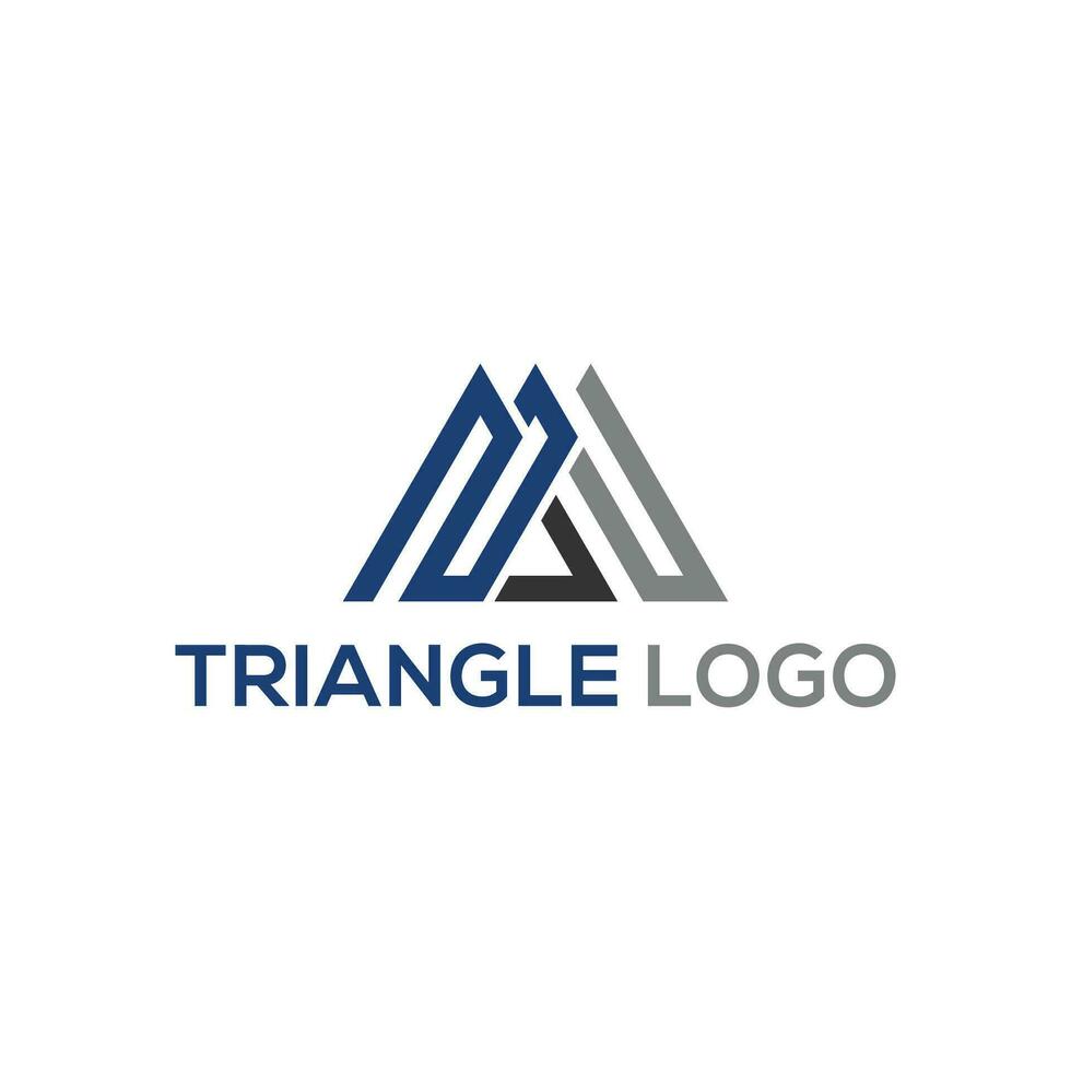 triangle logo simple and clean design vector