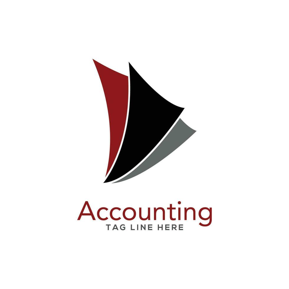 paper accounting logo design template vector