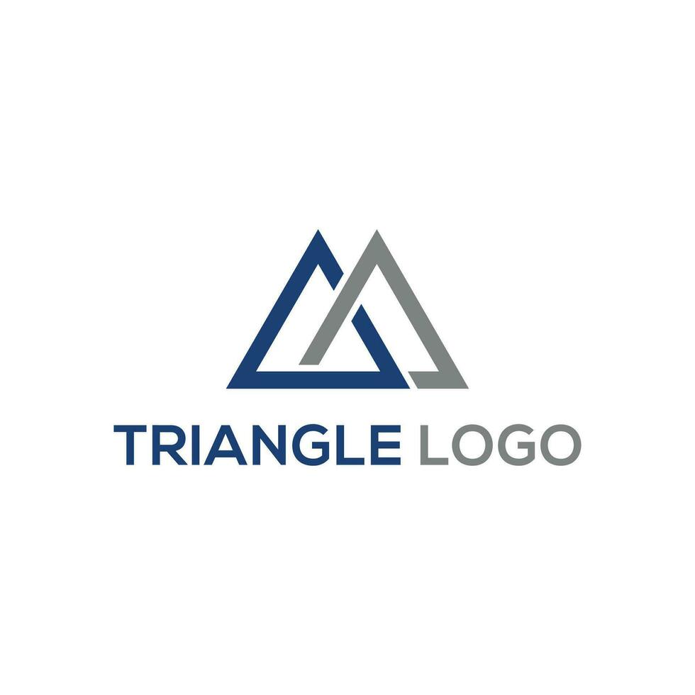 triangle logo simple and clean design vector