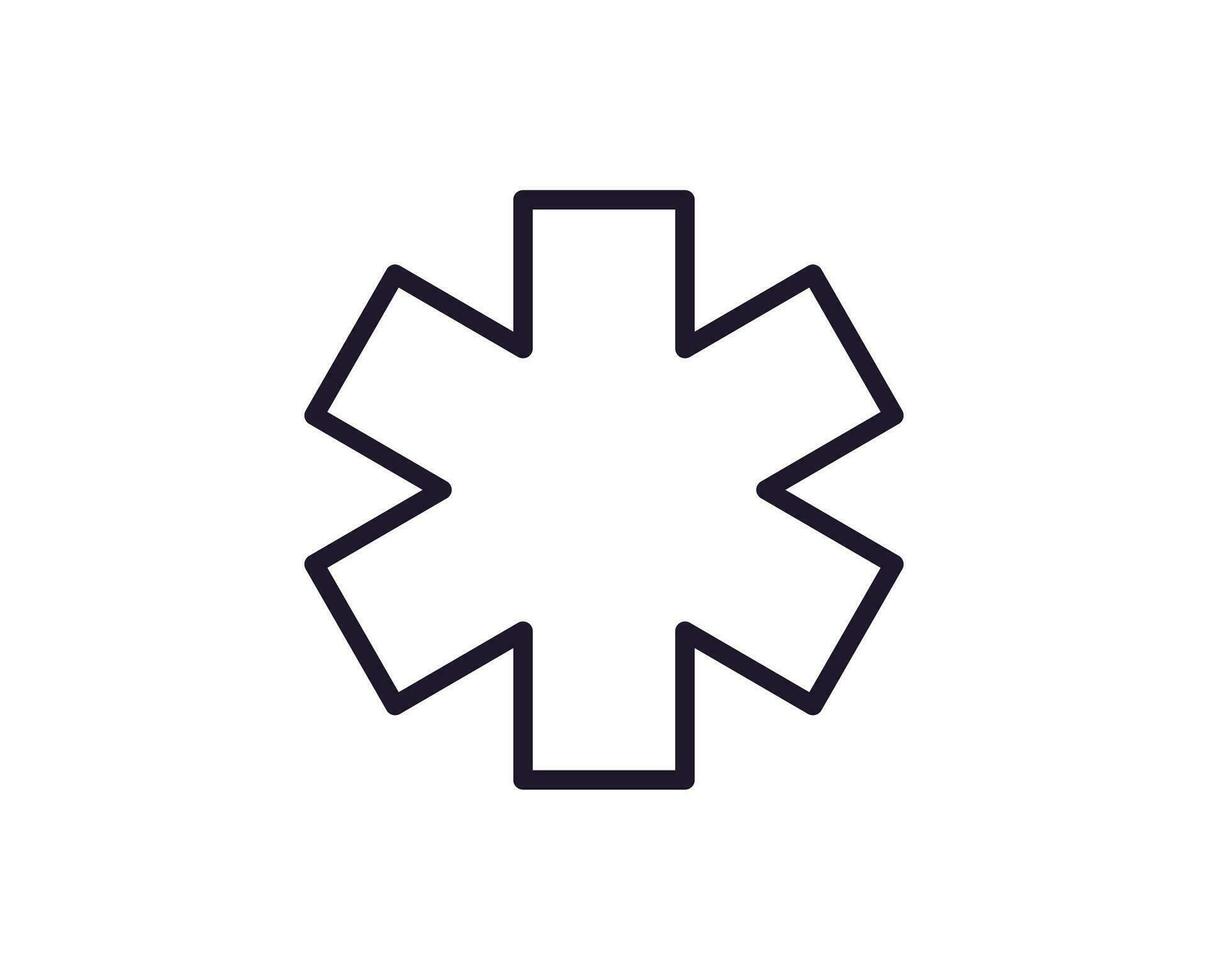 Health symbol. Vector sign for web sites, adverts, UI, internet shops and stores. Editable stroke. Vector line icon of medical cross