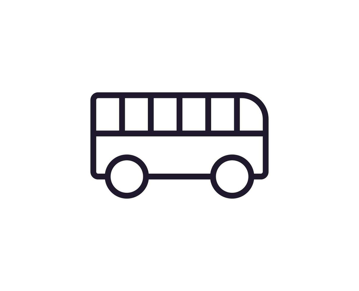 Single line icon of bus High quality vector illustration for design, web sites, internet shops, online books etc. Editable stroke in trendy flat style isolated on white background