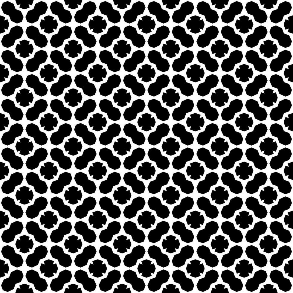 Black and white seamless pattern texture. Greyscale ornamental graphic design. Mosaic ornaments. Pattern template. vector