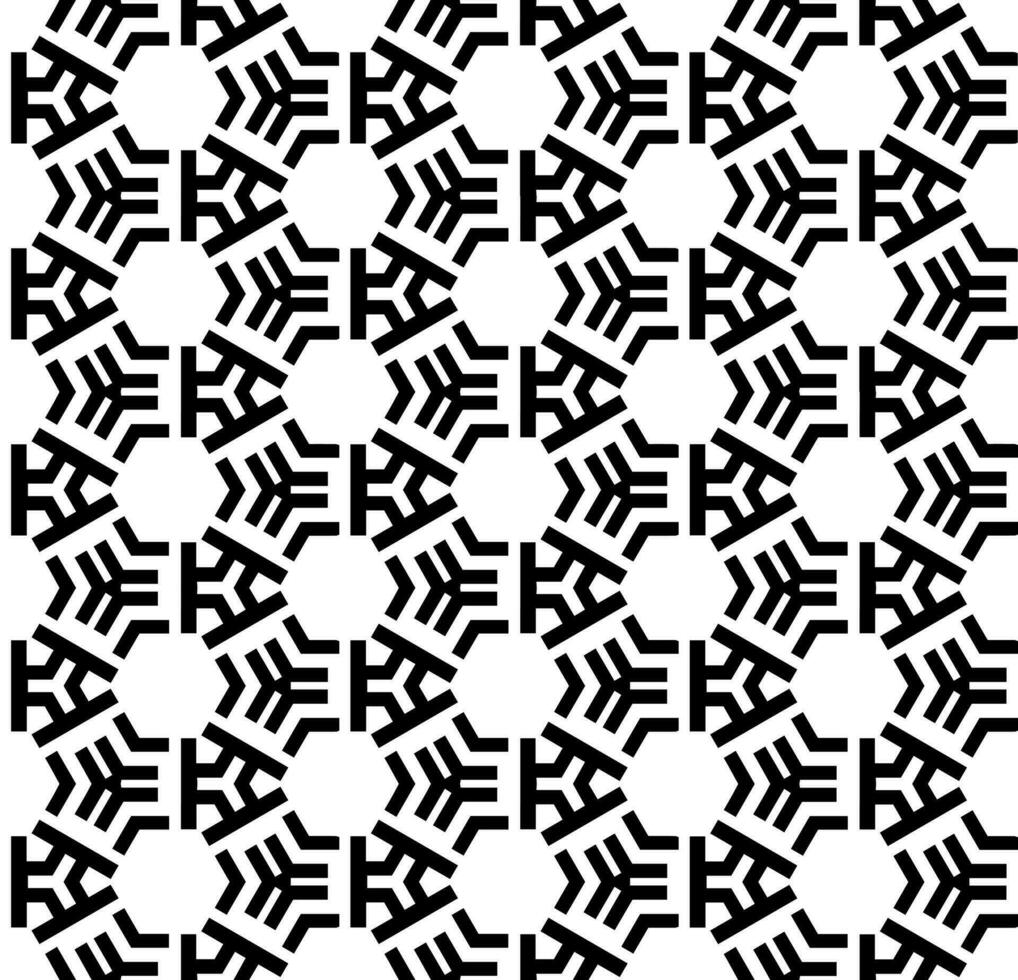 Black and white seamless abstract pattern. Background and backdrop. Grayscale ornamental design. Mosaic ornaments. Vector graphic illustration.