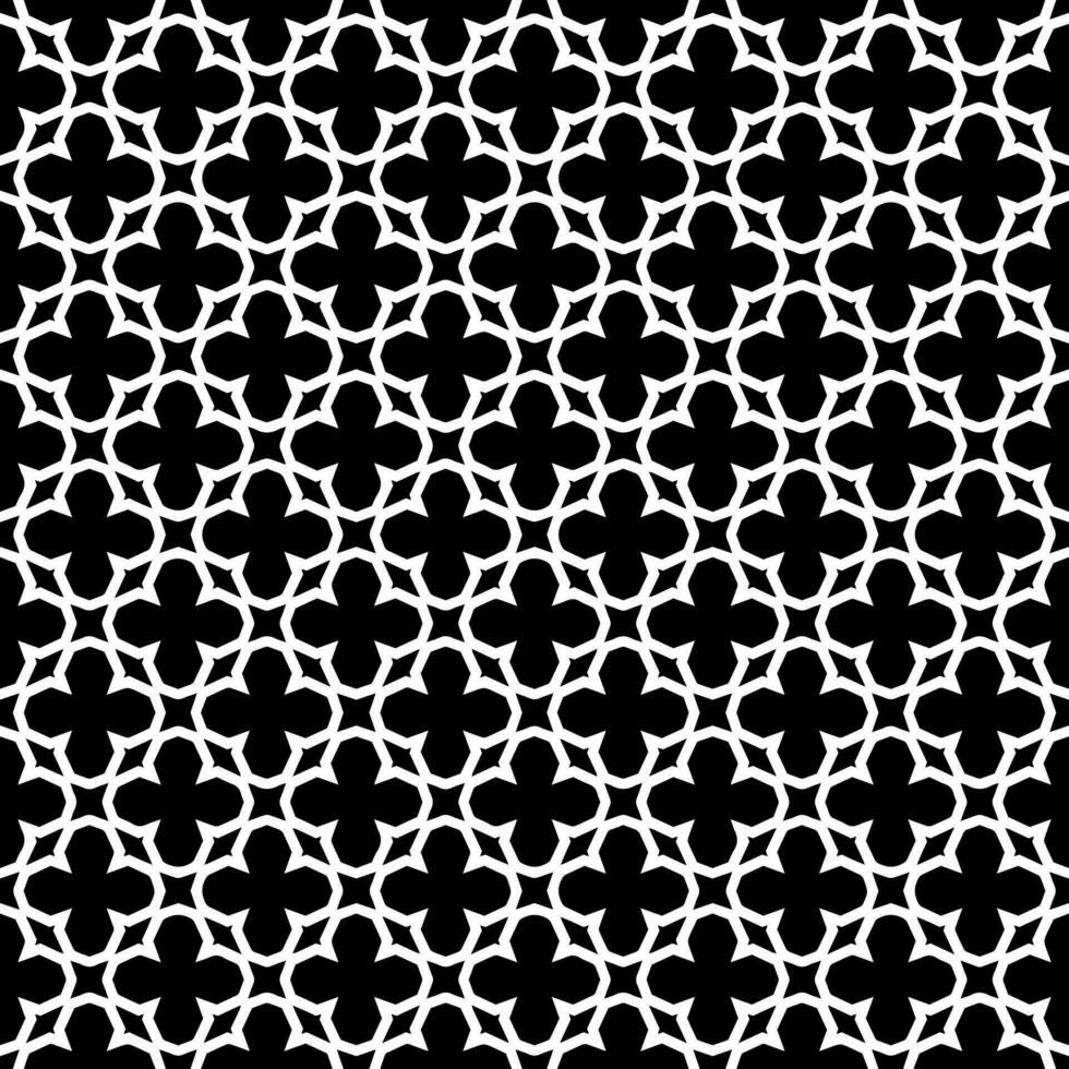 Black and white seamless pattern texture. Greyscale ornamental graphic design. Mosaic ornaments. Pattern template. vector