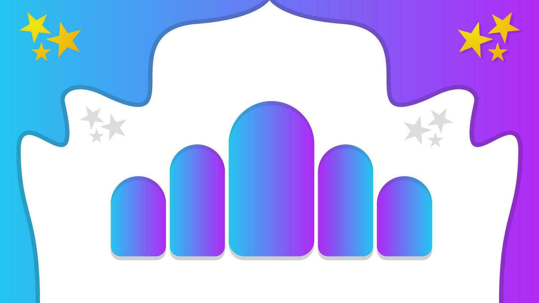 Islamic gradient modern and clean background vector