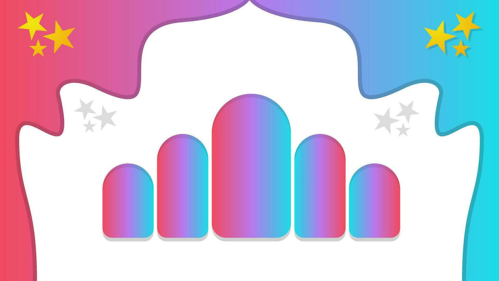 Islamic gradient modern and clean background vector