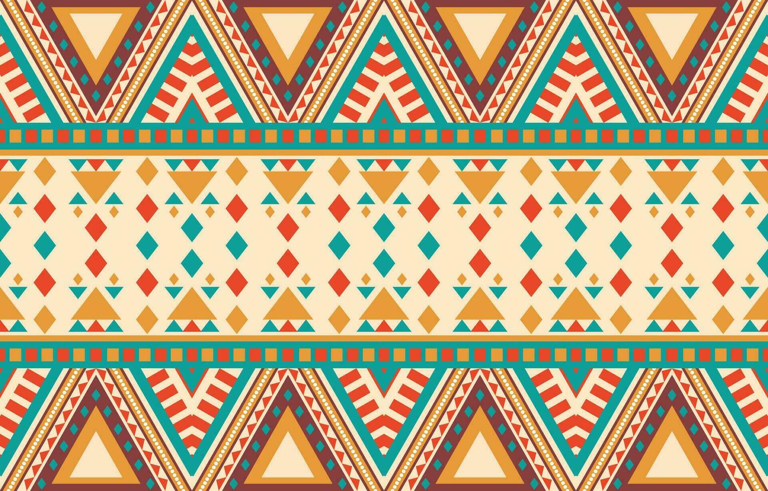 Ethnic abstract ikat art. Aztec ornament print. geometric ethnic pattern seamless  color oriental.  Design for background ,curtain, carpet, wallpaper, clothing, wrapping, Batik, vector illustration.