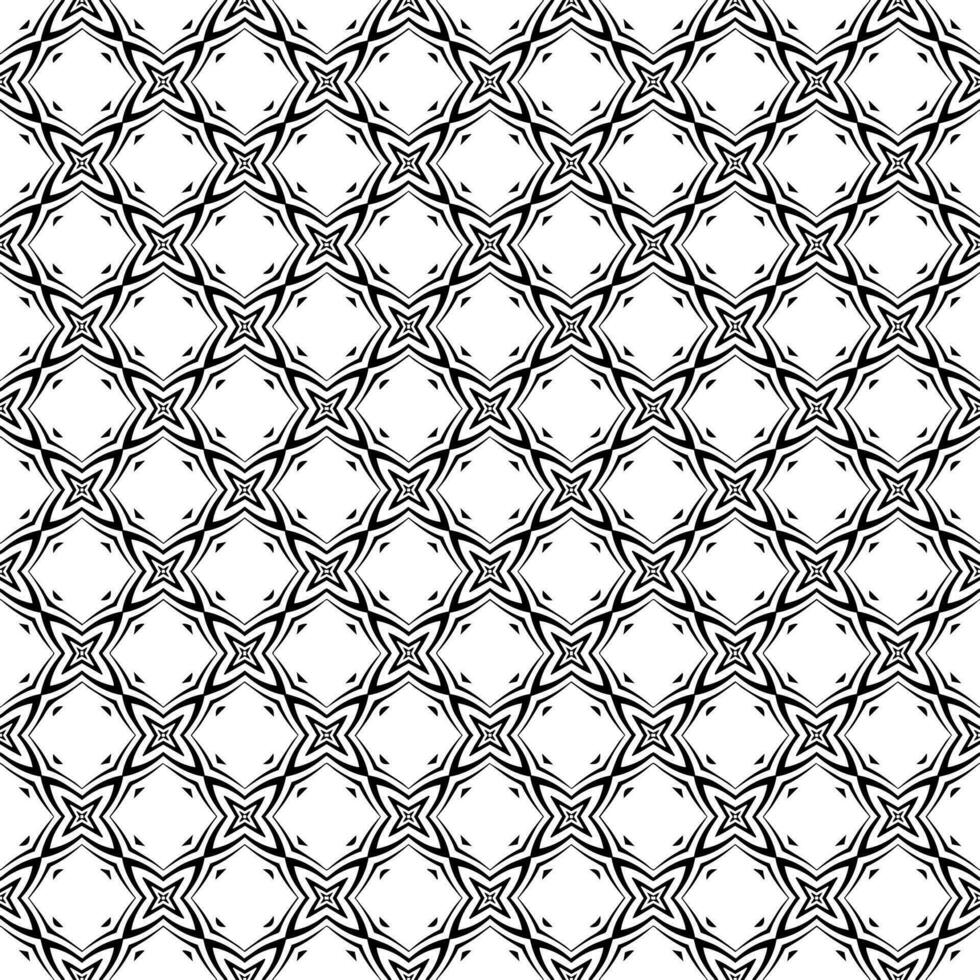 Black and white seamless pattern texture. Greyscale ornamental graphic design. Mosaic ornaments. Pattern template. vector