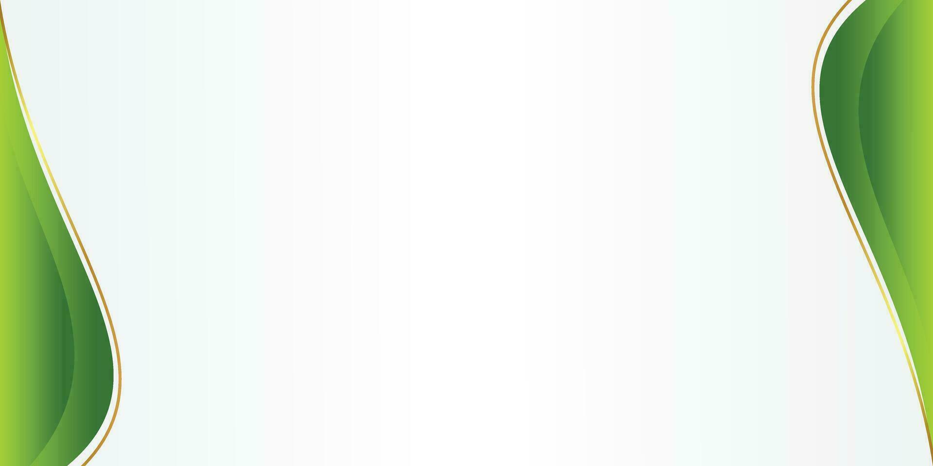 Gradient green background with leaf pattern, free copy space area. Template for banner, poster, social media, web. vector